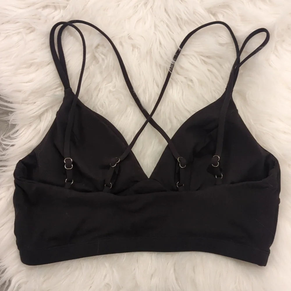 CXIX LuxLounge Black Strappy Long Line Padded Bralette - Picture 2 of 5
